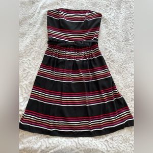 White House Black Market stripped strapless dress